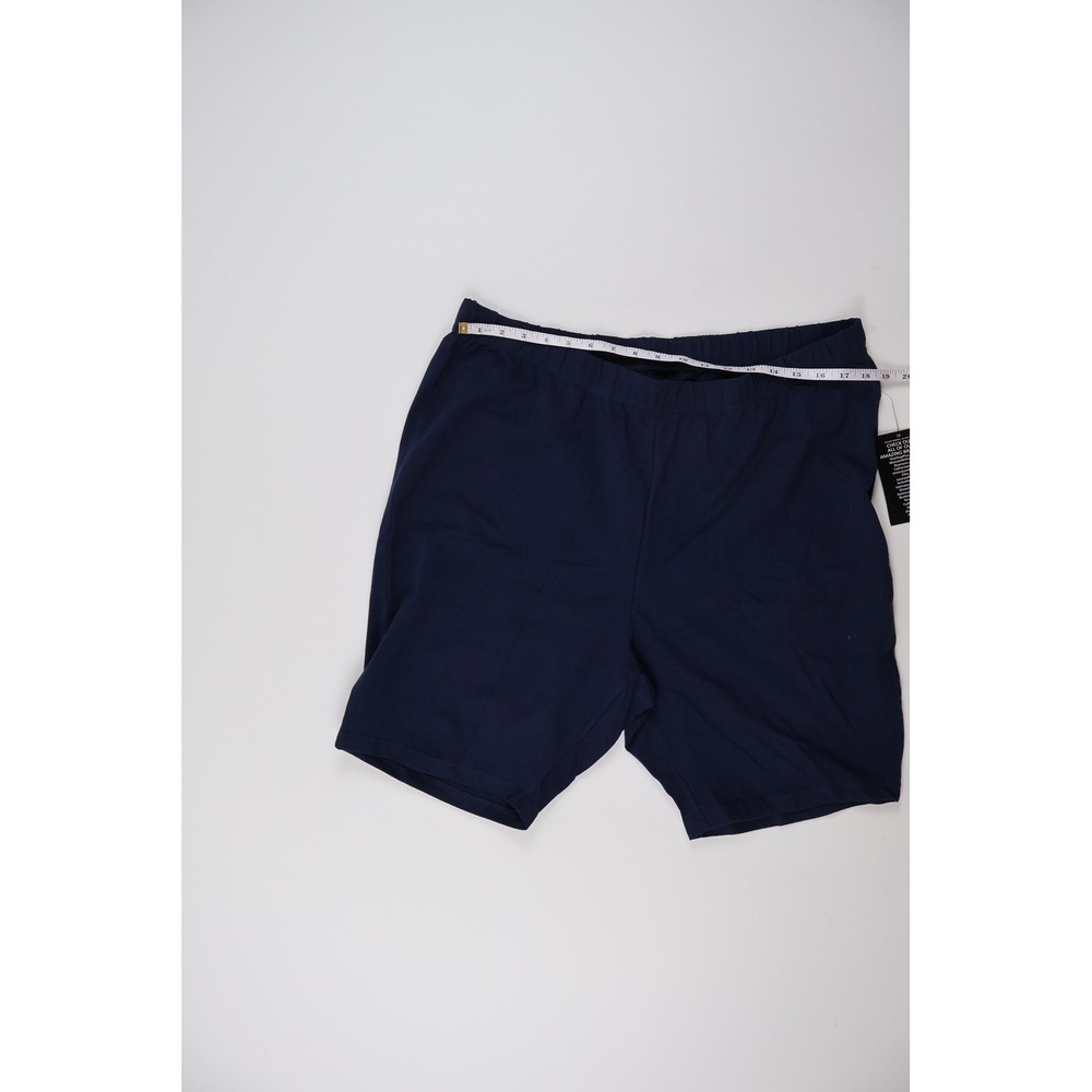 Roaman's Bike Shorts Navy Blue Solid 2X NWT